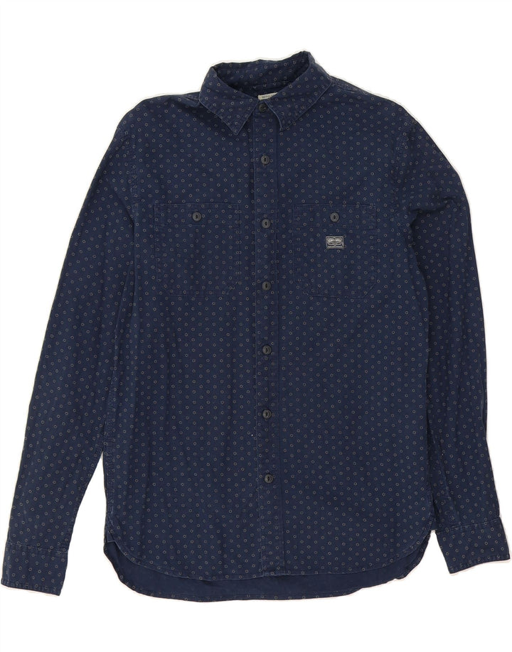 RALPH LAUREN Mens Shirt Small Navy Blue Floral Cotton Vintage Ralph Lauren and Second-Hand Ralph Lauren from Messina Hembry 