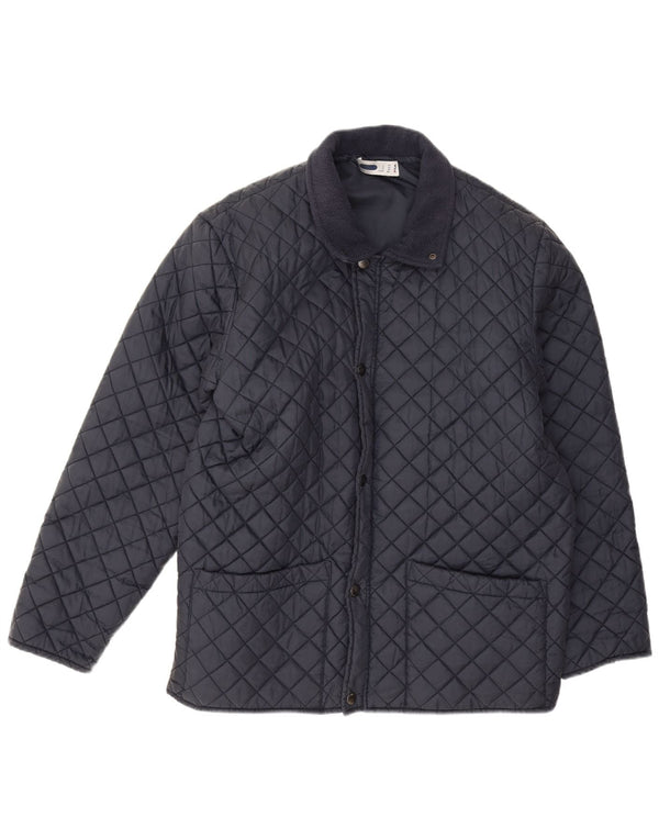 Fila Mens Quilted Jacket UK 38 Medium Navy Blue Polyamide