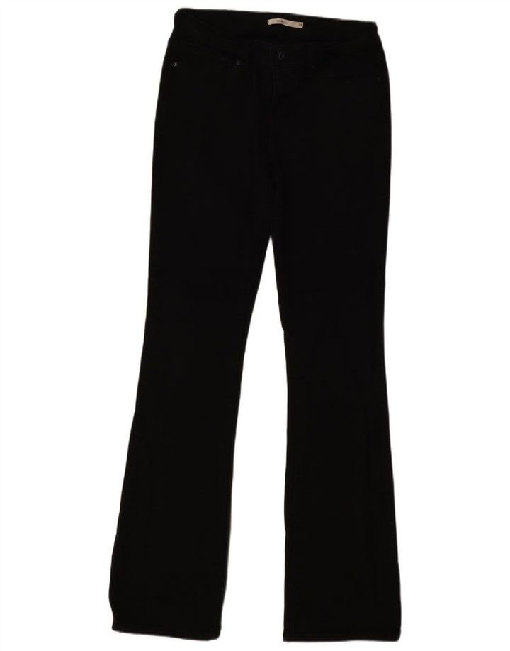 Levi's Womens 715 Bootcut Jeans W29 L33 Black Cotton