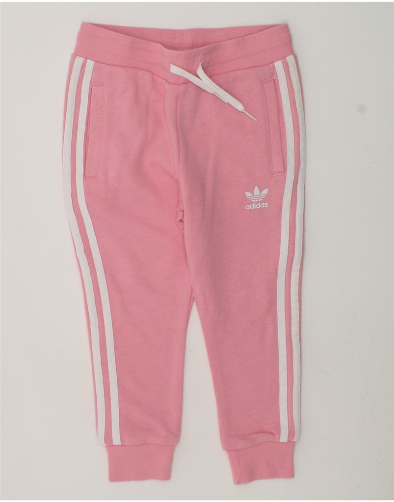 ADIDAS Girls Tracksuit Trousers Joggers 3-4 Years Pink Cotton | Vintage Adidas | Thrift | Second-Hand Adidas | Used Clothing | Messina Hembry 