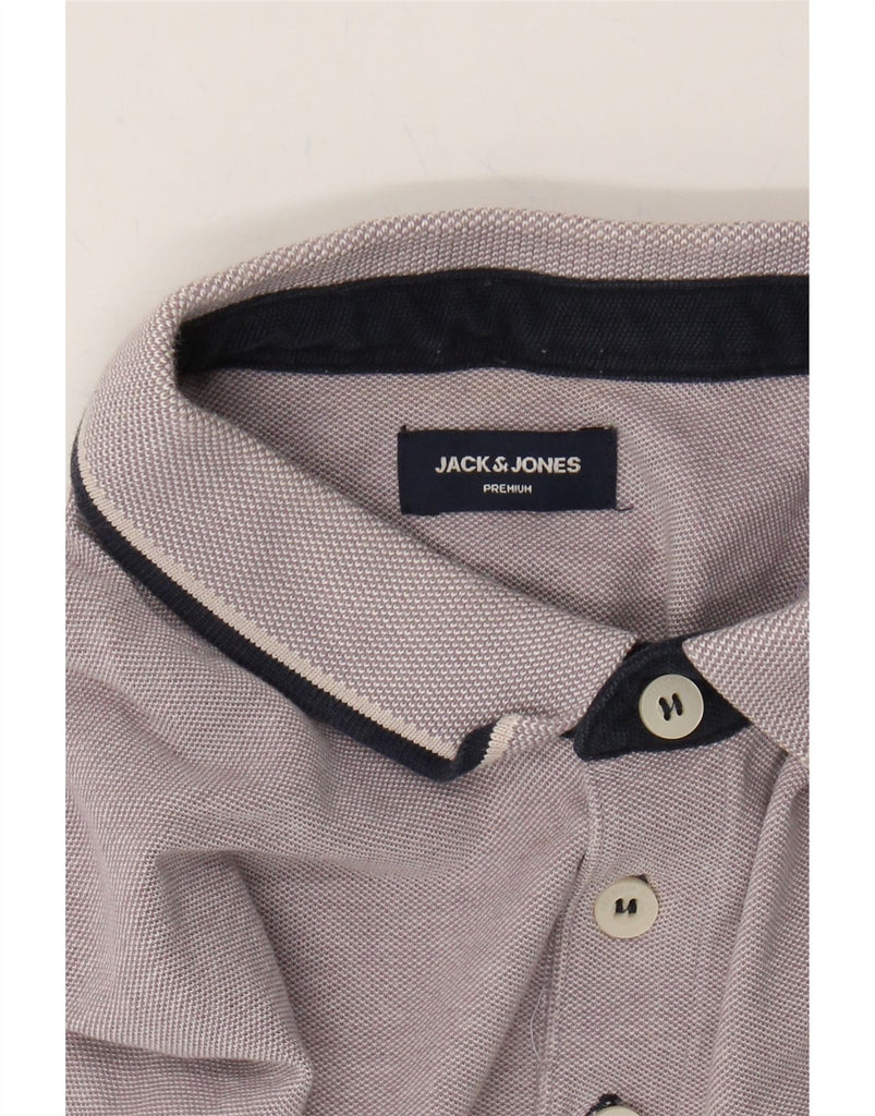 JACK & JONES Mens Polo Shirt XL Purple Flecked Cotton Vintage Jack & Jones and Second-Hand Jack & Jones from Messina Hembry 