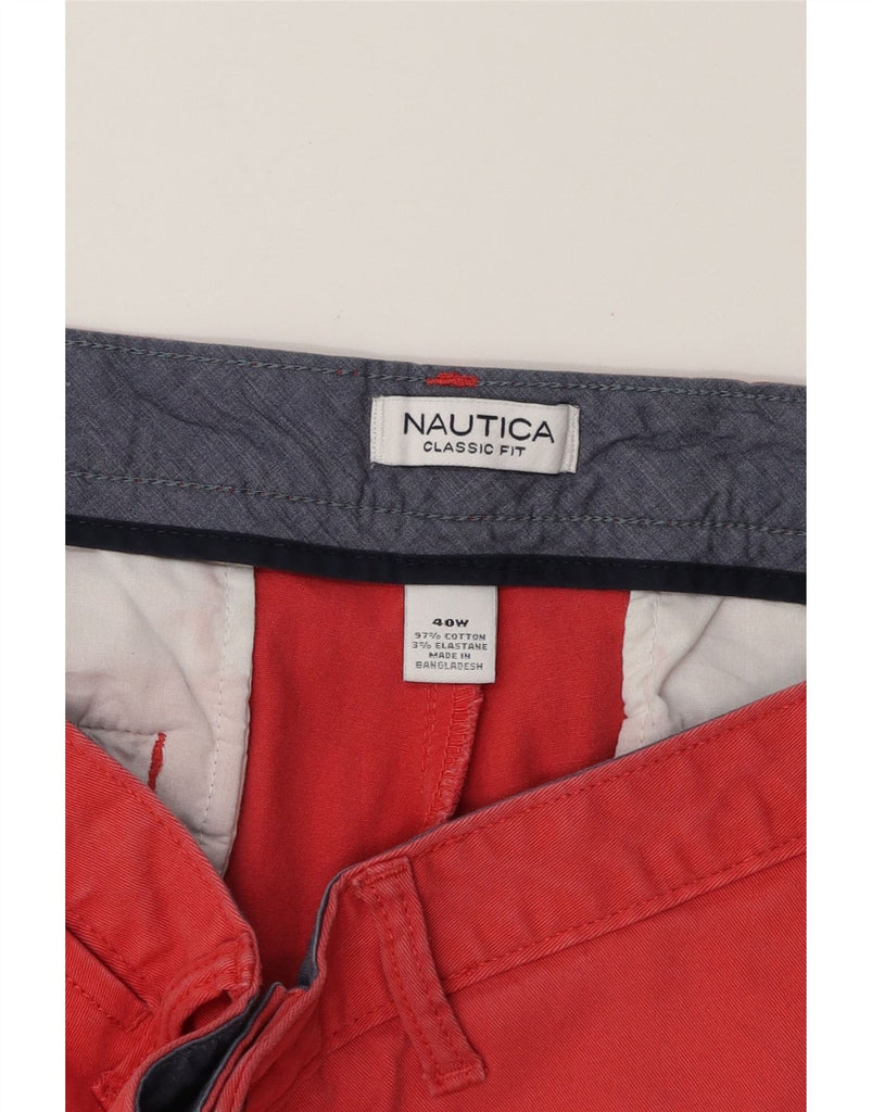 NAUTICA Mens Classic Fit Chino Shorts  W40 XL Red Cotton Vintage Nautica and Second-Hand Nautica from Messina Hembry 