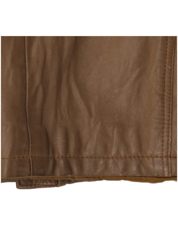 Vintage Womens Leather Jacket UK 14 Medium Brown