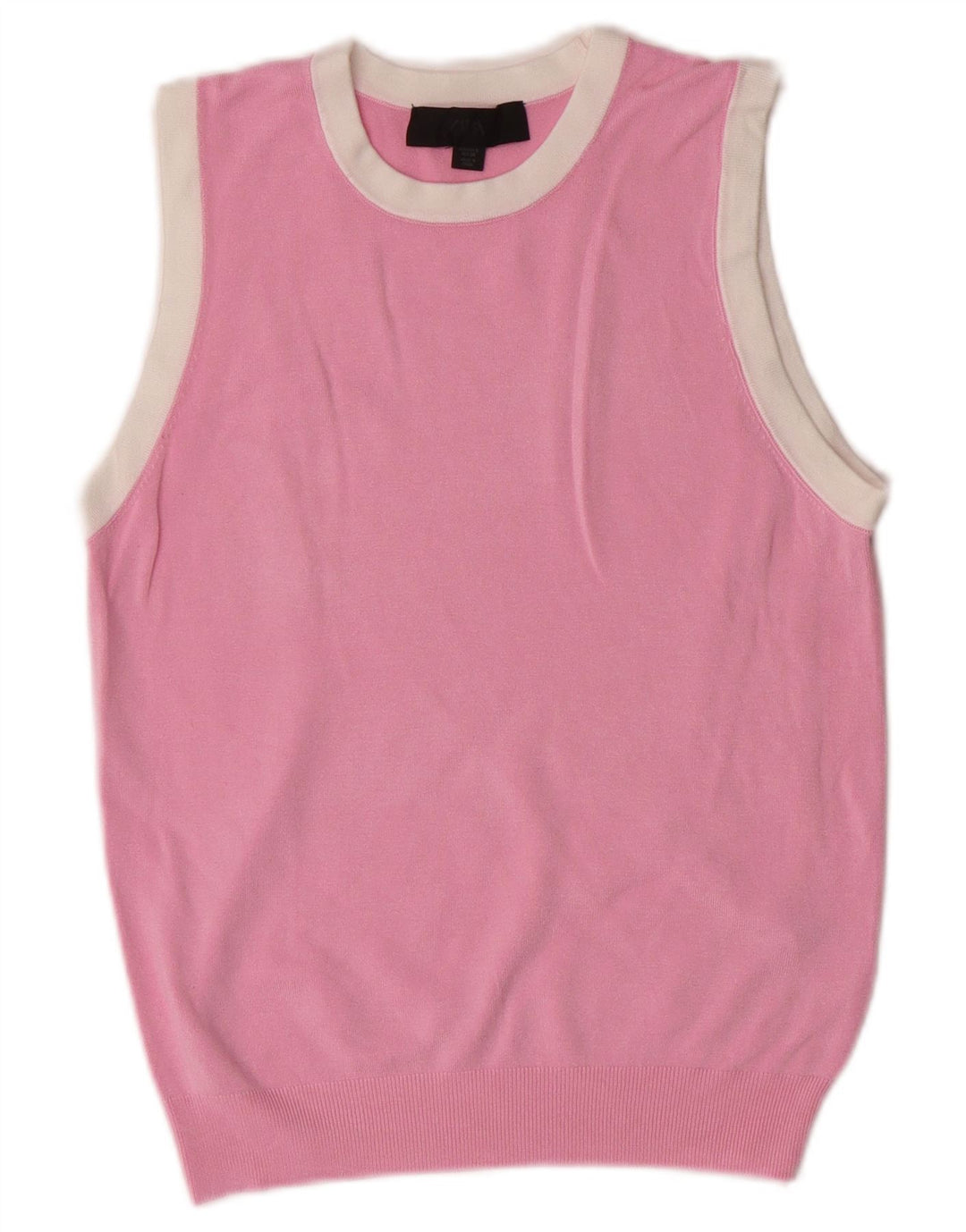 Zara Womens Crop Vest Tank Top UK 10 Small Pink