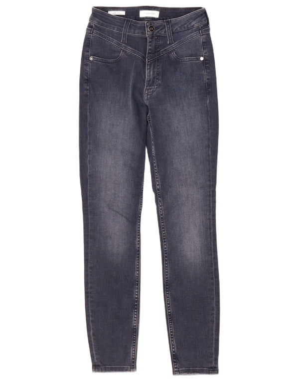 Calvin Klein Womens High Rise Skinny Jeans W25 L28 Navy Blue Cotton