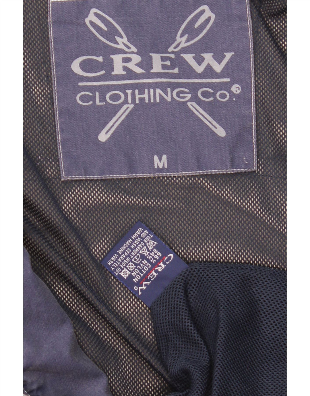 Crew Clothing Mens Bomber Jacket UK 38 Medium Blue Cotton