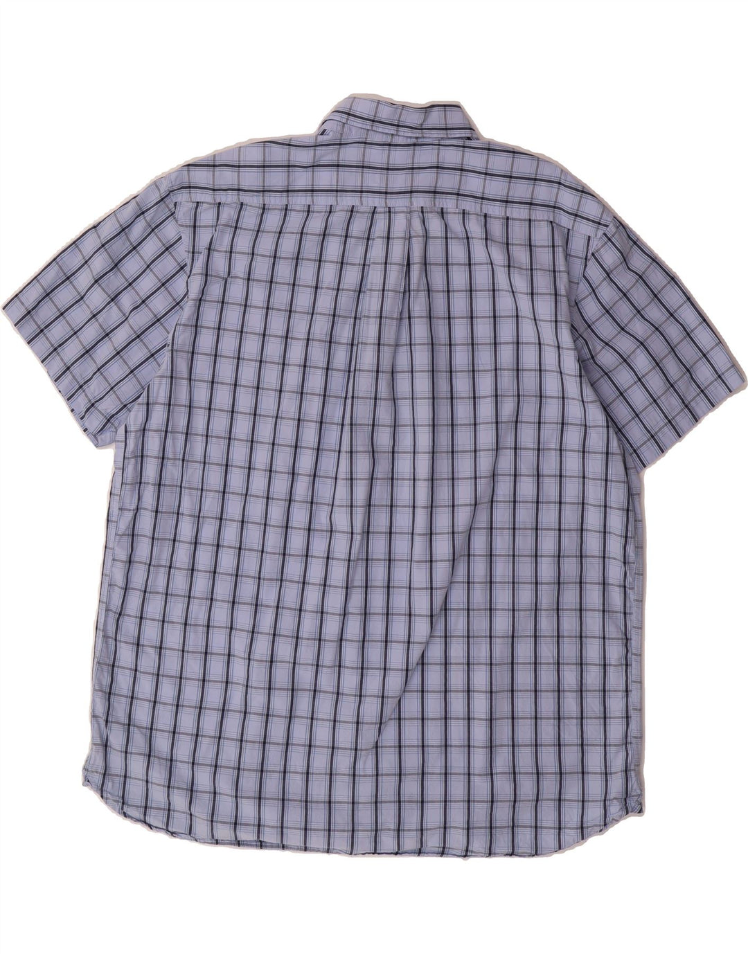 IZOD Mens Big & Tall Short Sleeve Shirt XL Blue Check Cotton Vintage Izod and Second-Hand Izod from Messina Hembry 