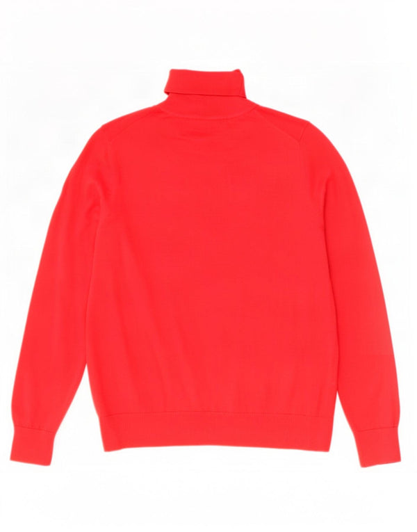 Marks & Spencer Womens Roll Neck Jumper Sweater UK 12 Medium Red