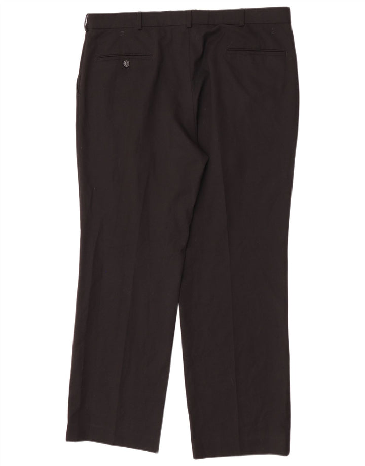 Farah Mens Pegged Suit Trousers W38 L30 Black Polyester