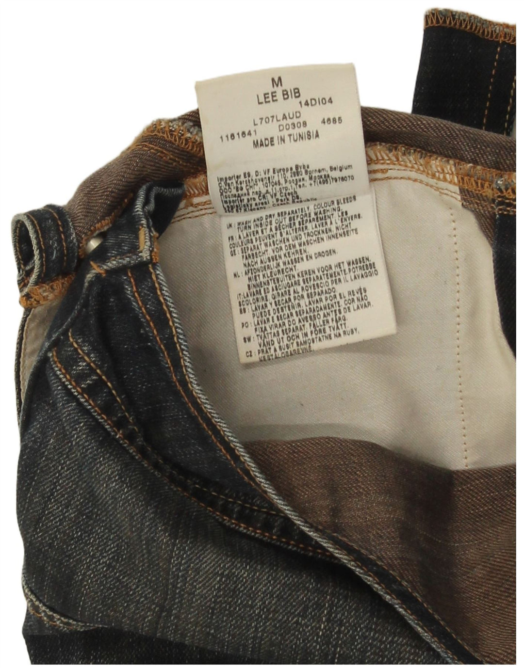 Lee Womens Dungarees Straight Jeans Medium L29 Blue Cotton