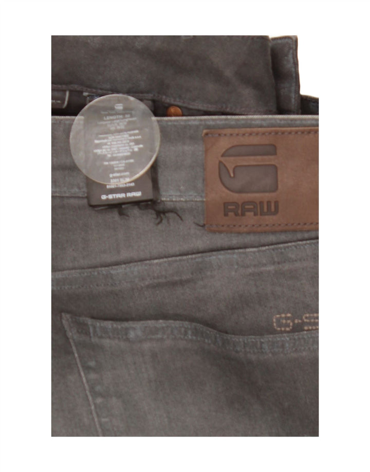 G-Star Mens Slim Jeans W38 L32 Grey Cotton