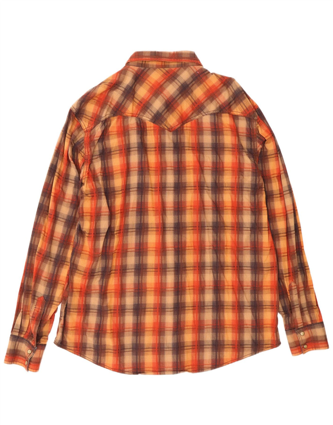 Wrangler Mens Retro Shirt 2XL Brown Check Cotton