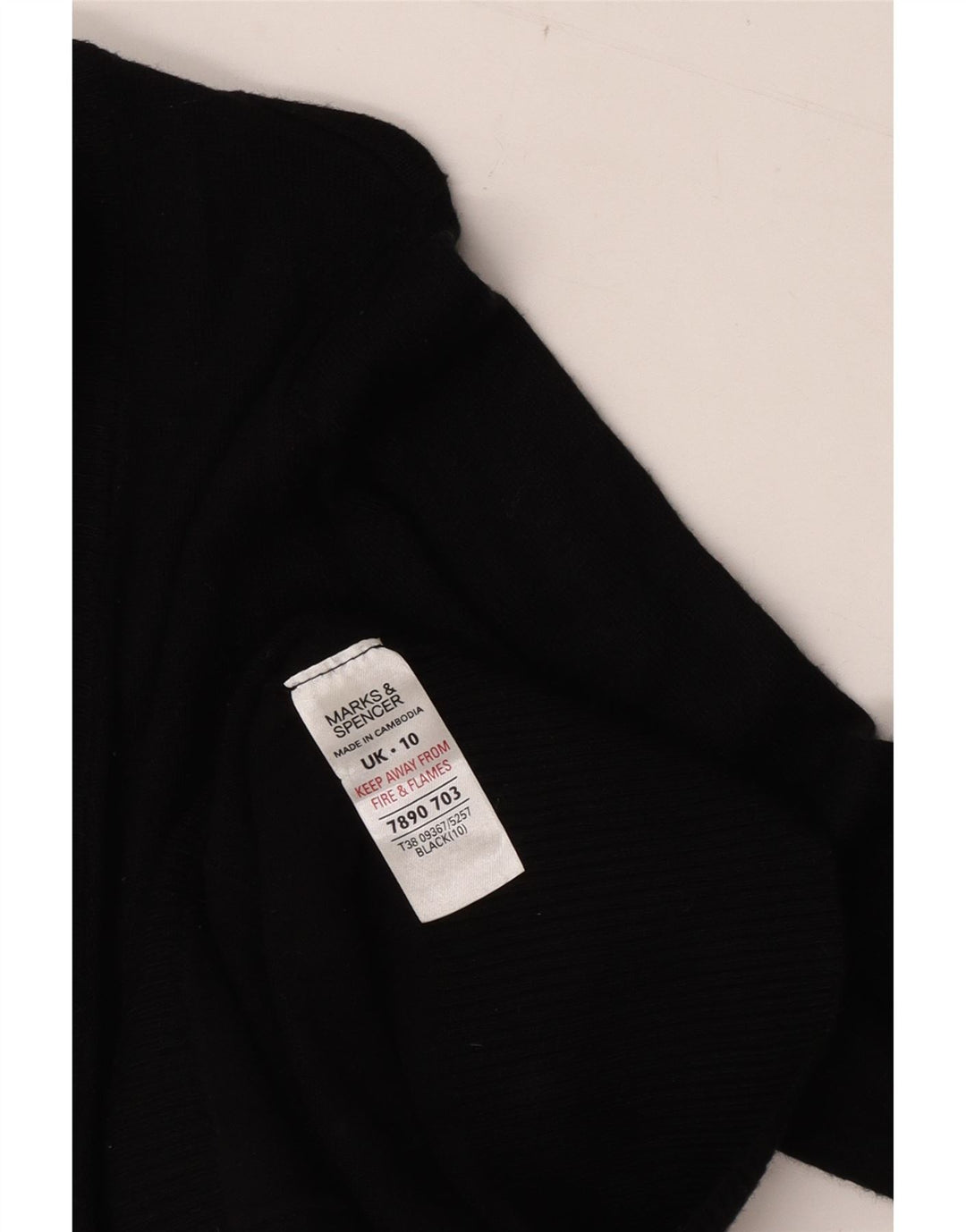 Marks & Spencer Womens Longline Cardigan Sweater UK 10 Small Black Viscose