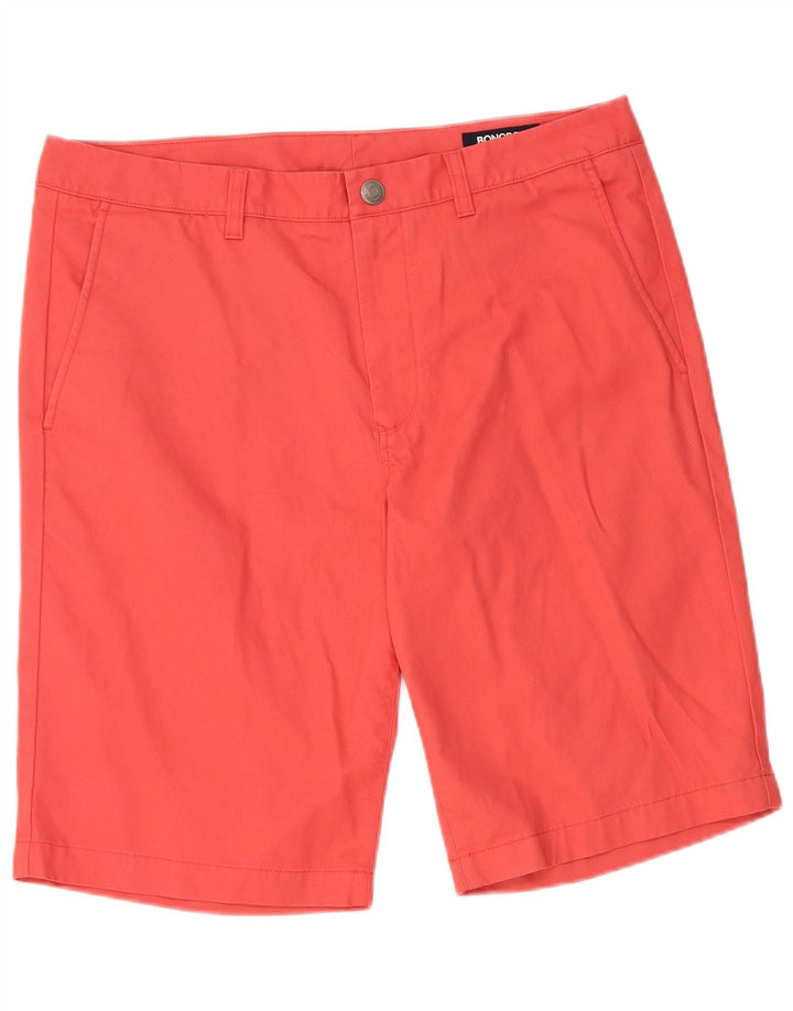 BONOBOS Mens Chino Shorts W34 Large Pink Cotton