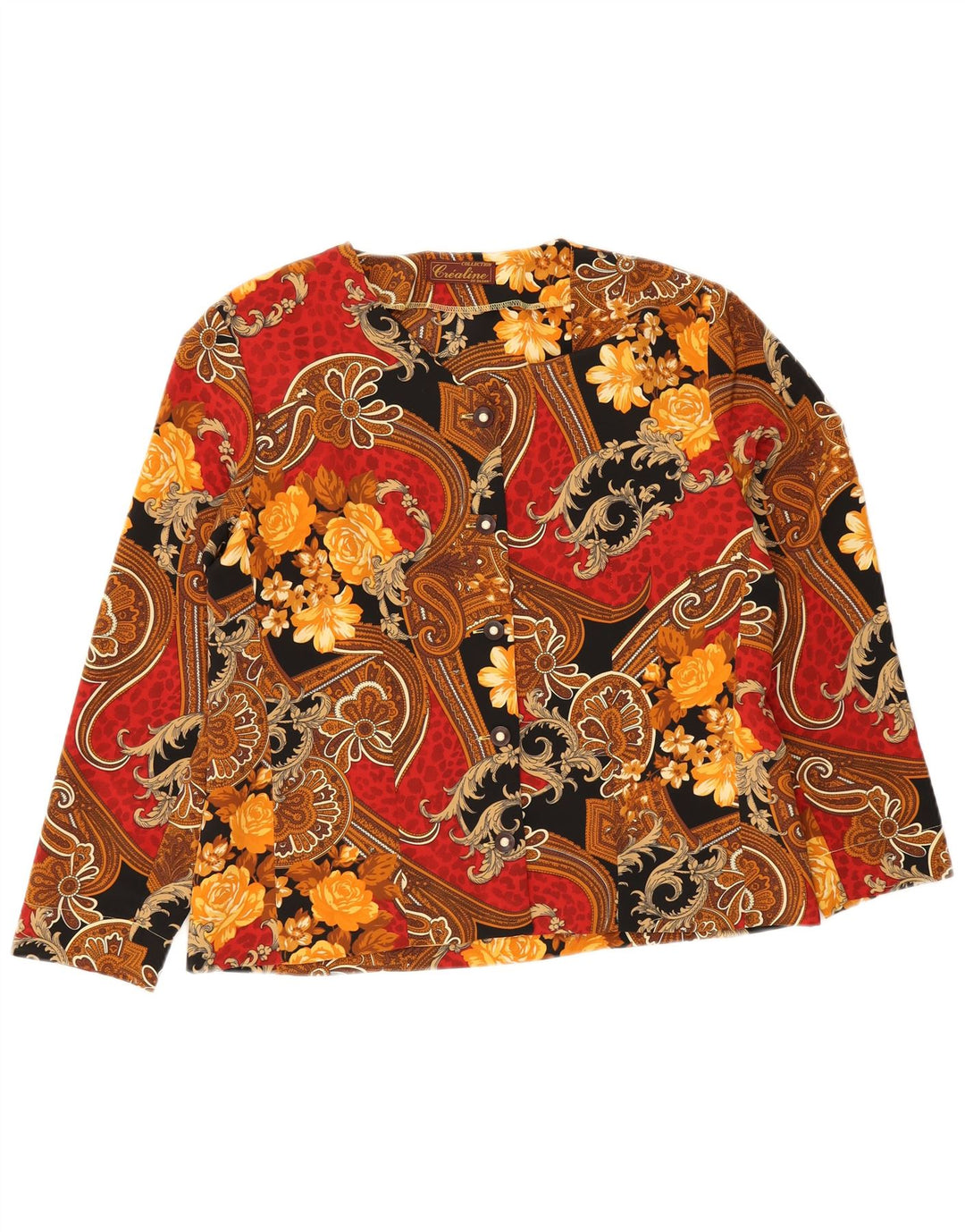 Vintage Womens 5 Button Blazer Jacket UK 16 Large Multicoloured Paisley