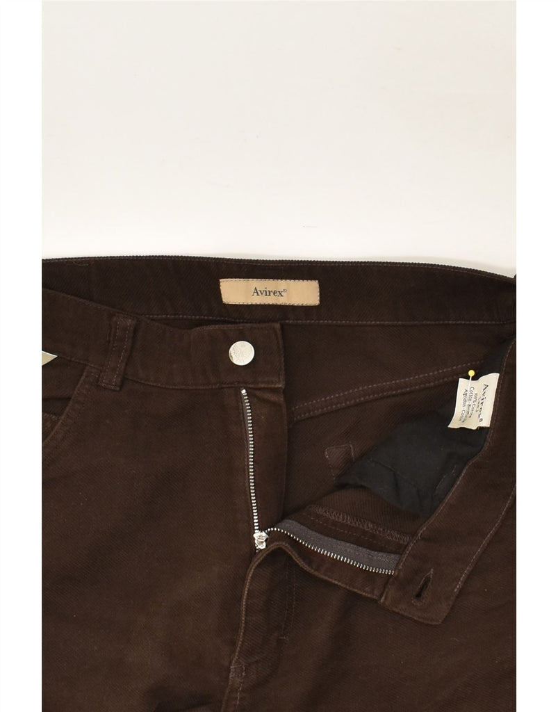 AVIREX Mens Straight Casual Trousers W34 L32 Brown Cotton | Vintage Avirex | Thrift | Second-Hand Avirex | Used Clothing | Messina Hembry 