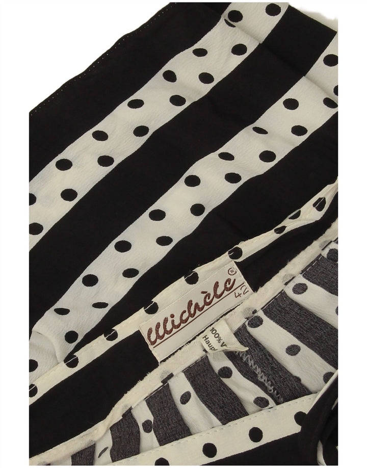 Wichele Womens Flared Skirt IT 42 Medium W30  White Striped Viscose