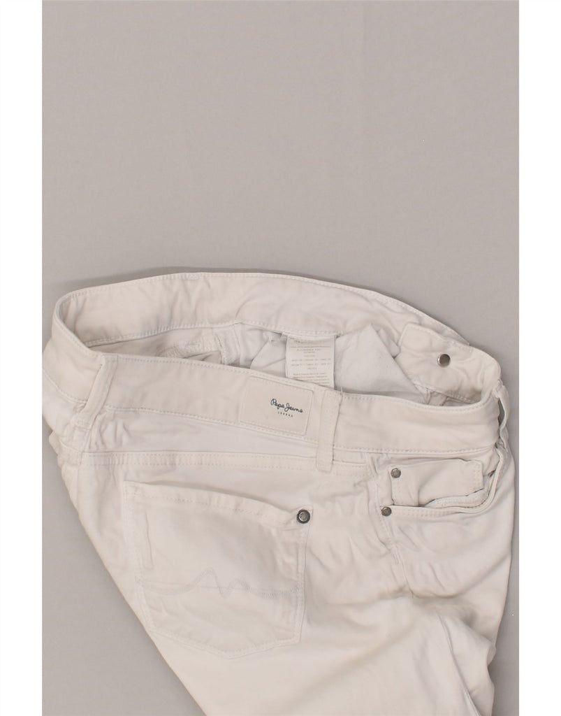 PEPE JEANS Womens Slim Jeans W28 L28  White Cotton | Vintage PEPE Jeans | Thrift | Second-Hand PEPE Jeans | Used Clothing | Messina Hembry 