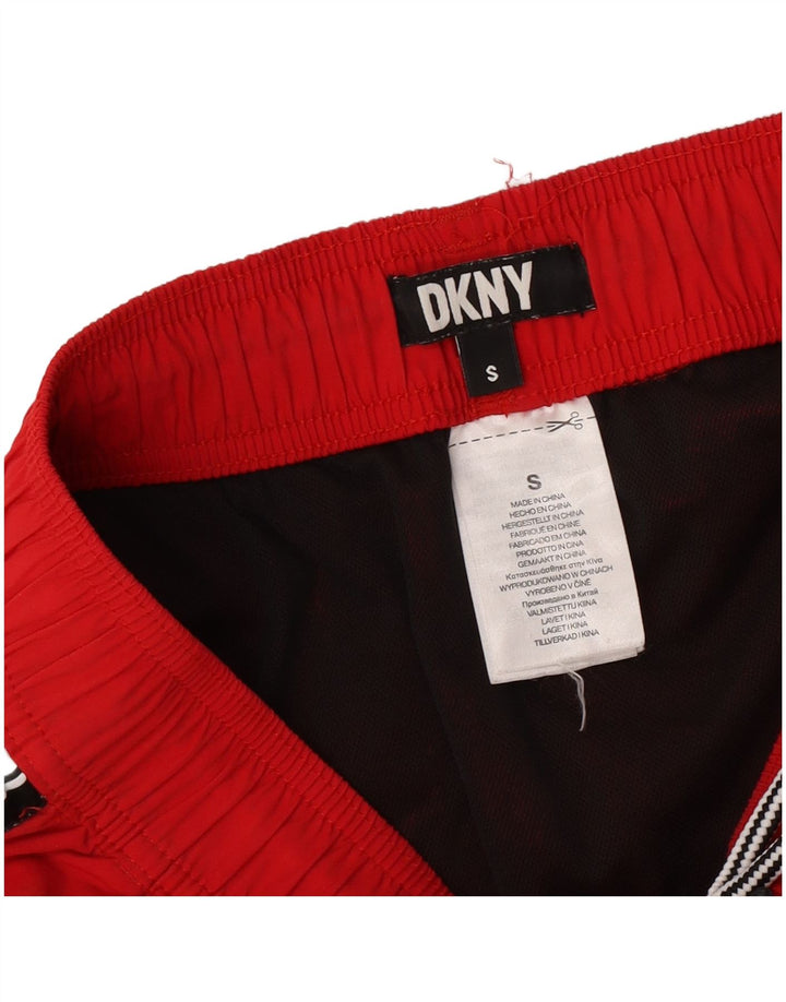 Dkny Mens Graphic Swimming Shorts Small  Red Polyamide