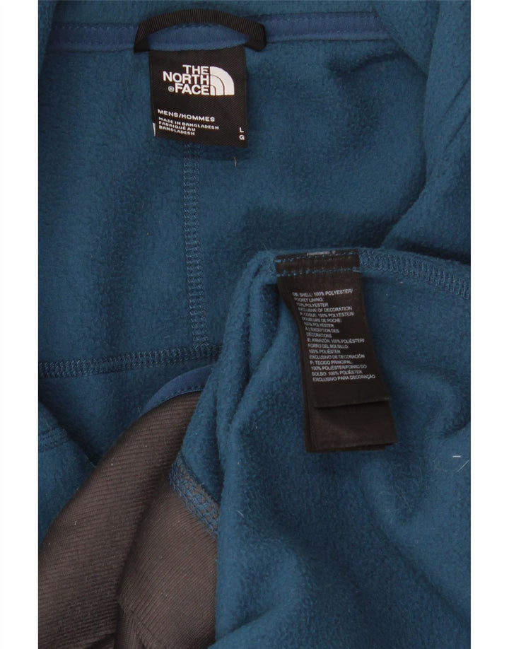 The North Face Mens Liner Fleece Jacket UK 40 Large Blue Polyester