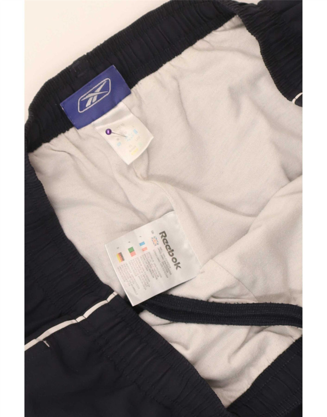 Reebok Mens Bermuda Sport Shorts Medium Navy Blue Polyester