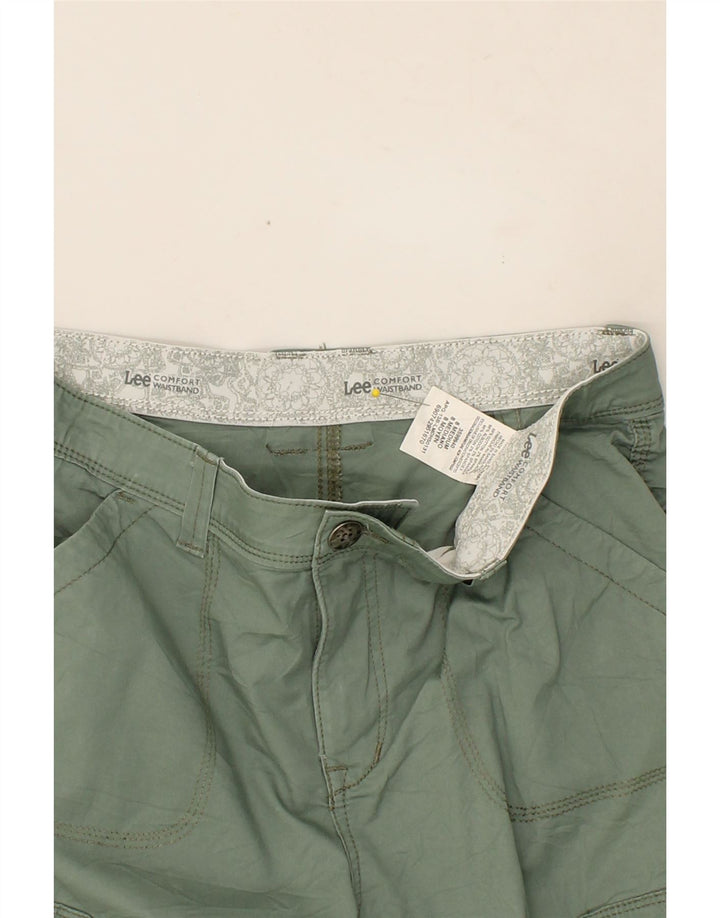 LEE Womens Cargo Shorts US 8 Medium W30 Green Cotton Vintage Lee and Second-Hand Lee from Messina Hembry 