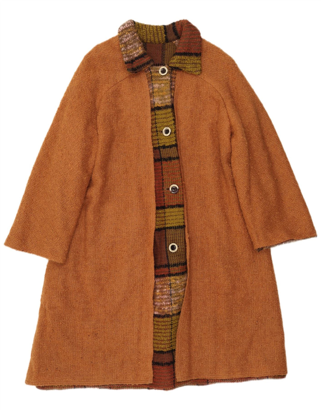 Vintage Womens Overcoat UK 16 Large Brown