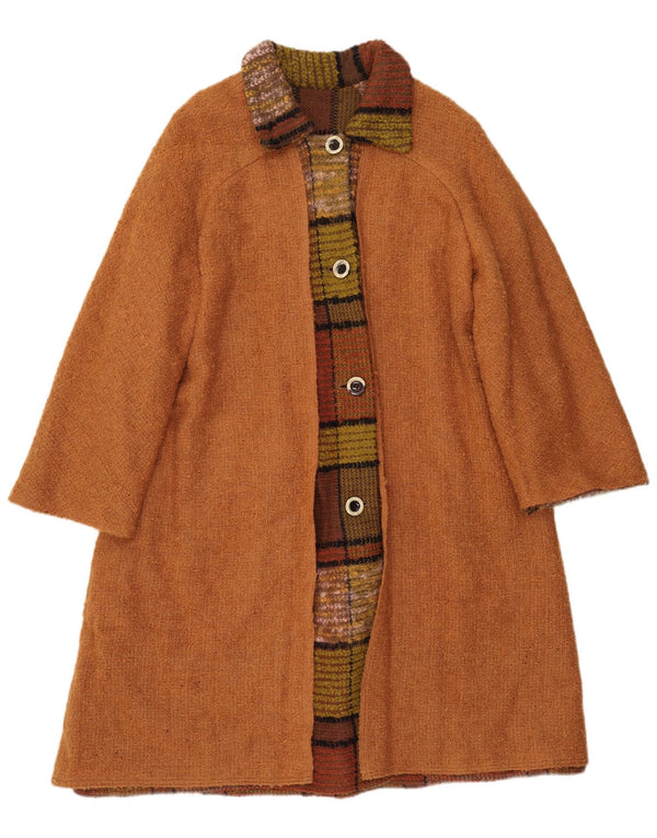 Vintage Womens Overcoat UK 16 Large Brown