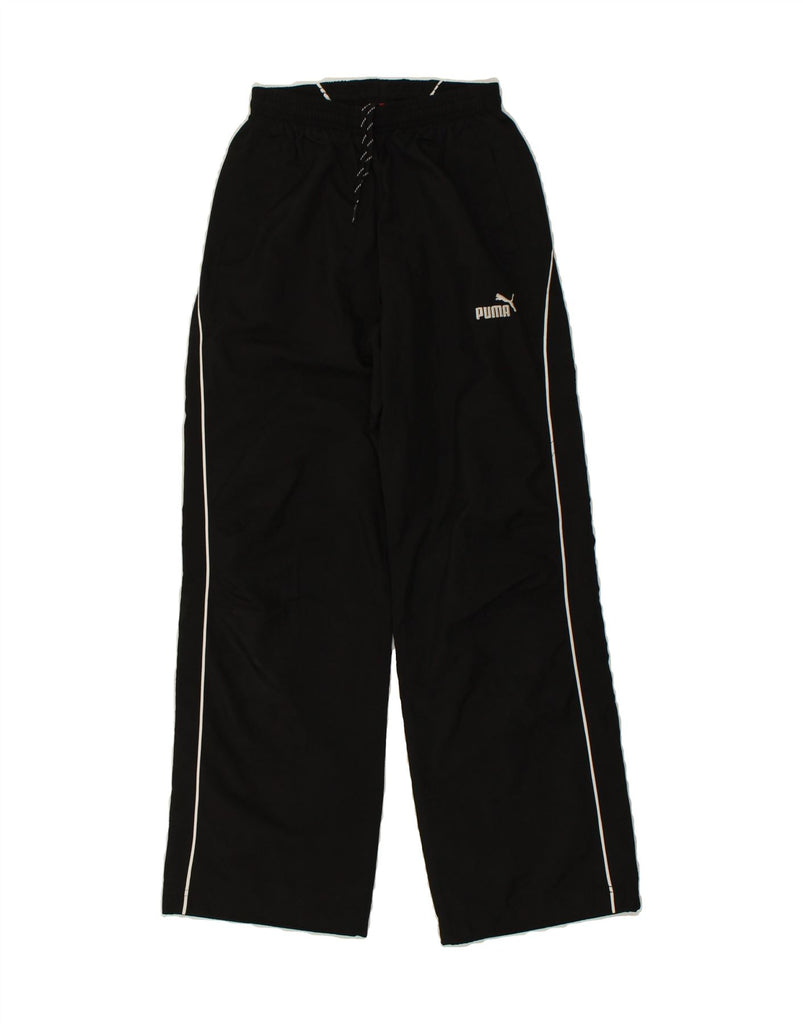 PUMA Boys Tracksuit Trousers 9-10 Years Black Polyester Vintage Puma and Second-Hand Puma from Messina Hembry 