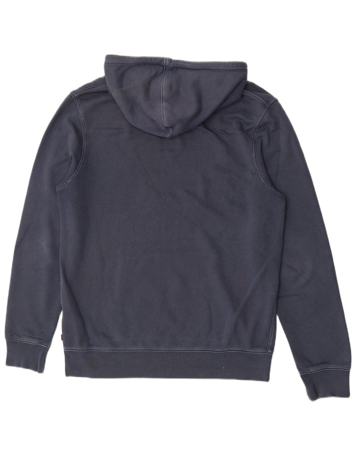 Levi's Mens Graphic Hoodie Jumper Large Navy Blue Cotton