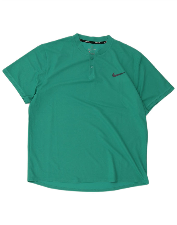 Nike Mens Dri Fit T-Shirt Top XL Green Polyester