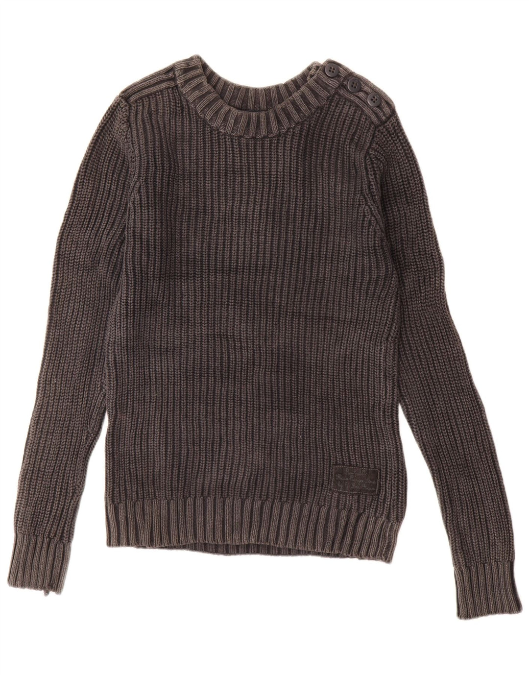G-Star Mens Boat Neck Jumper Sweater Medium Grey Cotton