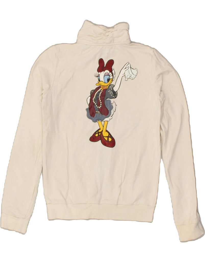 LIU JO Girls Daisy Duck Graphic Tracksuit Top Jacket 13-14 Years Off White | Vintage Liu Jo | Thrift | Second-Hand Liu Jo | Used Clothing | Messina Hembry 