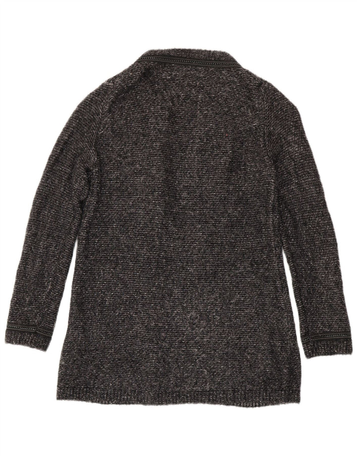 Massimo Dutti Womens Longline Cardigan Sweater UK 14 Medium Grey Flecked