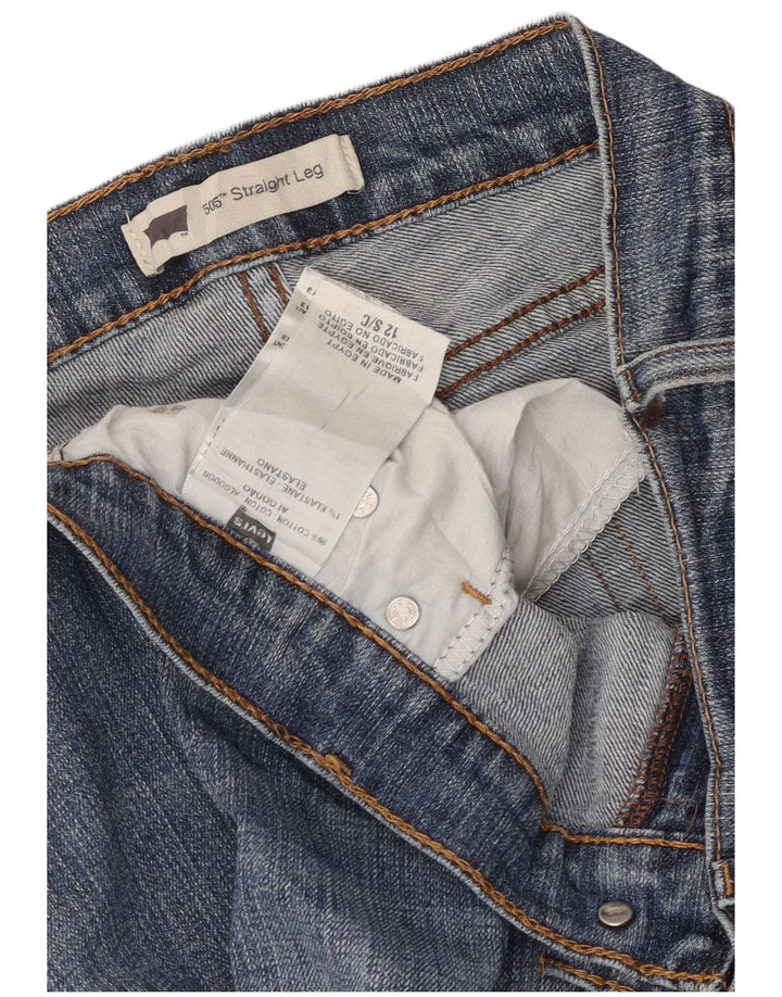 Levi's Mens 505 Straight Jeans US 12 Large W32 L29 Blue Cotton