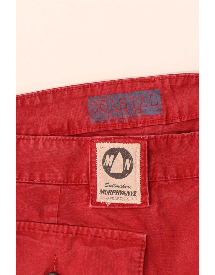 Murphy & Nye Mens Chino Shorts W38 XL Red