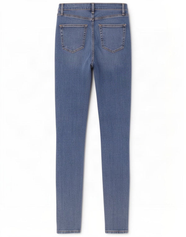 Topshop Womens Jamie Distressed Skinny Jeans W30 L33 Blue Cotton