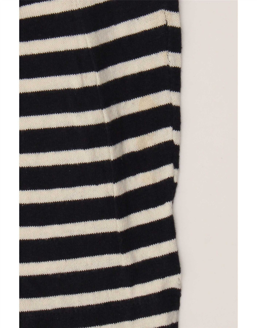 Zara Mens Top Long Sleeve Large Navy Blue Striped Cotton