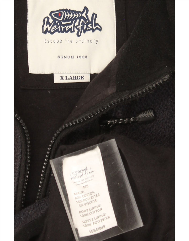 Weird Fish Mens Tracksuit Top Jacket XL Navy Blue Cotton