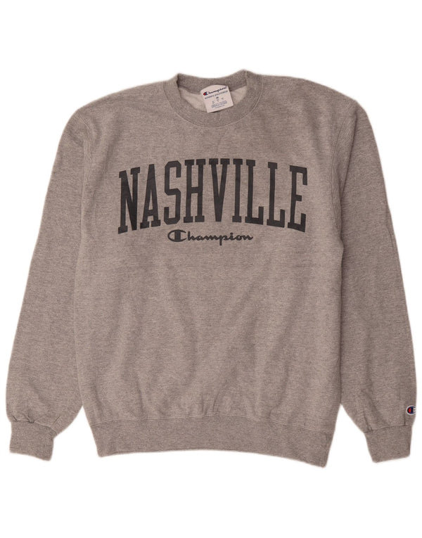 Champion Mens Nashville Graphic Sweatshirt Jumper Medium Grey Flecked