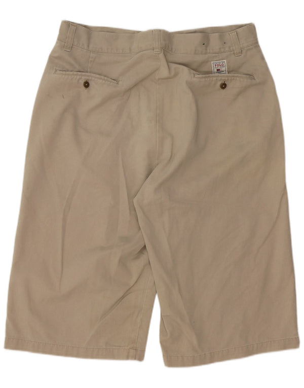 POLO RALPH LAUREN Mens Chino Shorts W33 Medium Beige Cotton