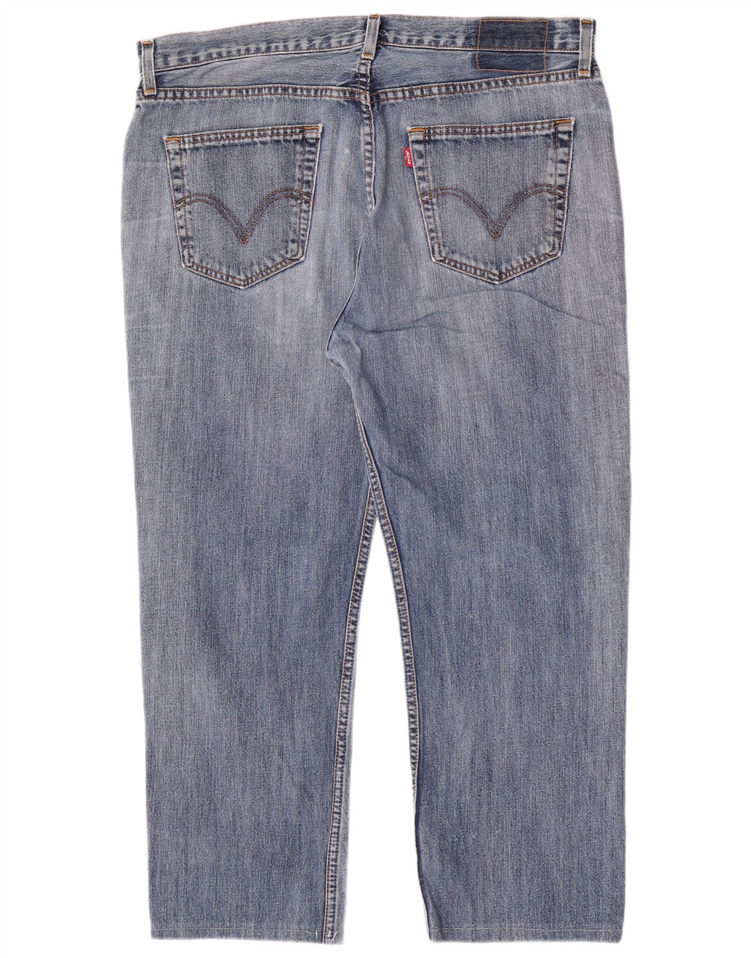 Levi's Mens Cropped Straight Jeans W38 L26 Blue Cotton
