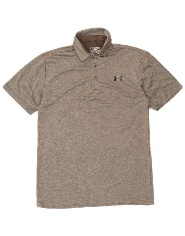 Under Armour Mens Heat Gear Polo Shirt 3XL Grey Polyester
