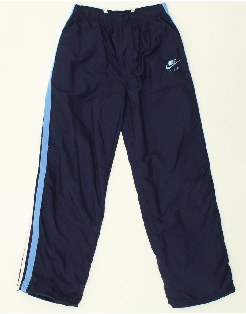 NIKE Boys Graphic Tracksuit Trousers 12-13 Years Large Navy Blue Nylon Vintage Nike and Second-Hand Nike from Messina Hembry 