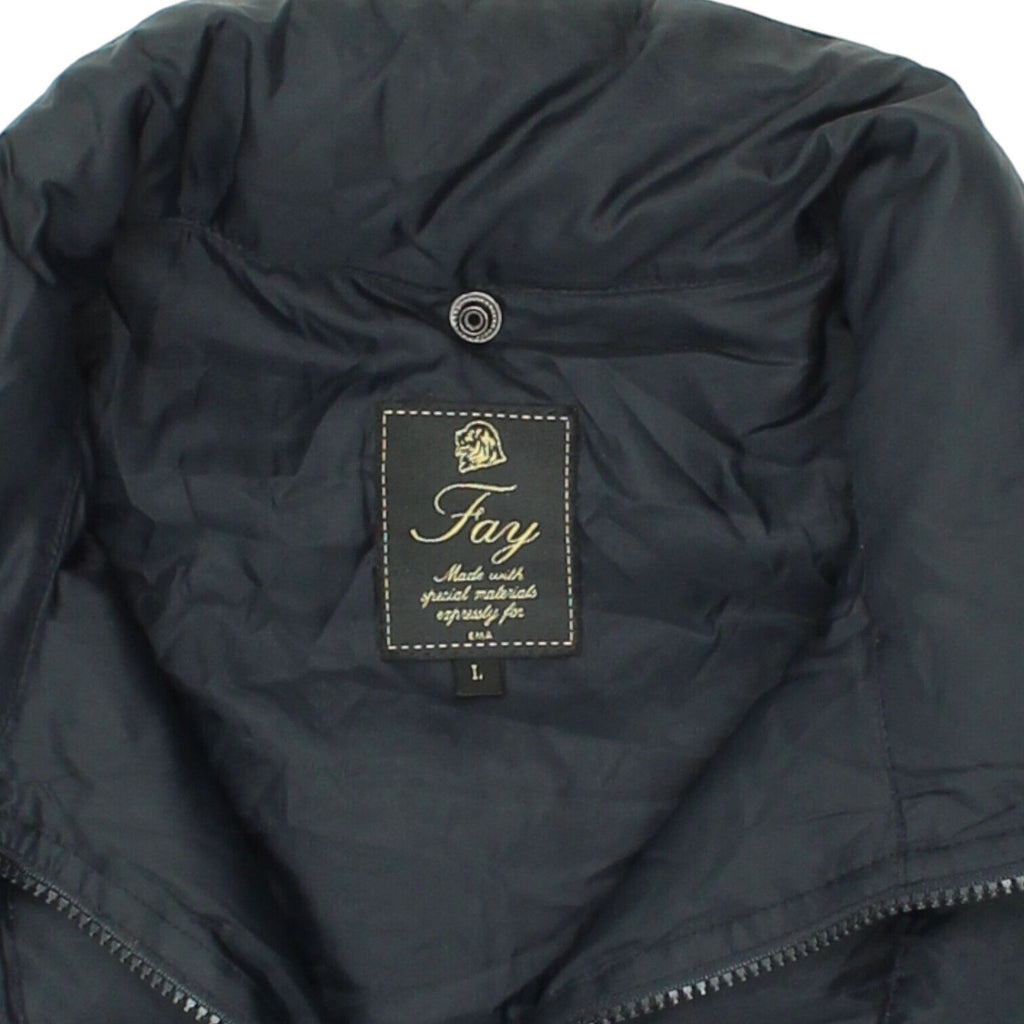 Fay Mens Dark Navy Padded Jacket | Vintage High End Designer Puffer Coat VTG | Vintage Messina Hembry | Thrift | Second-Hand Messina Hembry | Used Clothing | Messina Hembry 
