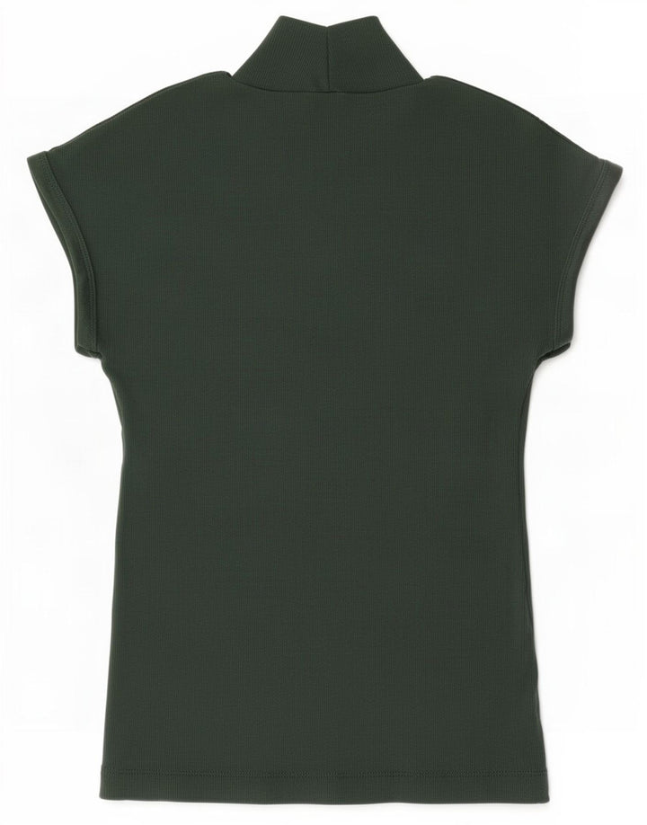 Zara Womens T-Shirt Top UK 12 Medium Green
