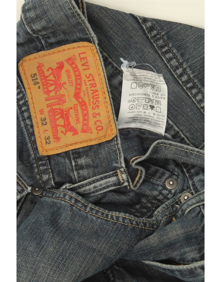 Levi's Mens 514 Straight Jeans W32 L32 Blue Cotton
