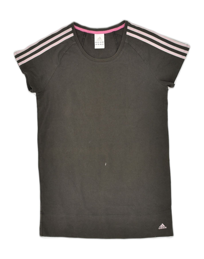 ADIDAS Womens T-Shirt Top UK 14 Medium Black Cotton | Vintage Adidas | Thrift | Second-Hand Adidas | Used Clothing | Messina Hembry 