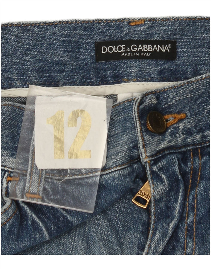 DOLCE & GABBANA Womens Straight Jeans UK 12 Medium W30 L28 Blue