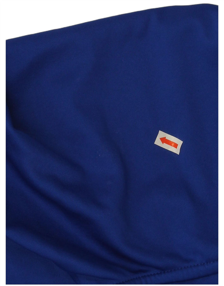 Lotto Mens Graphic Zip Neck Sweatshirt Jumper Large Blue Polyester